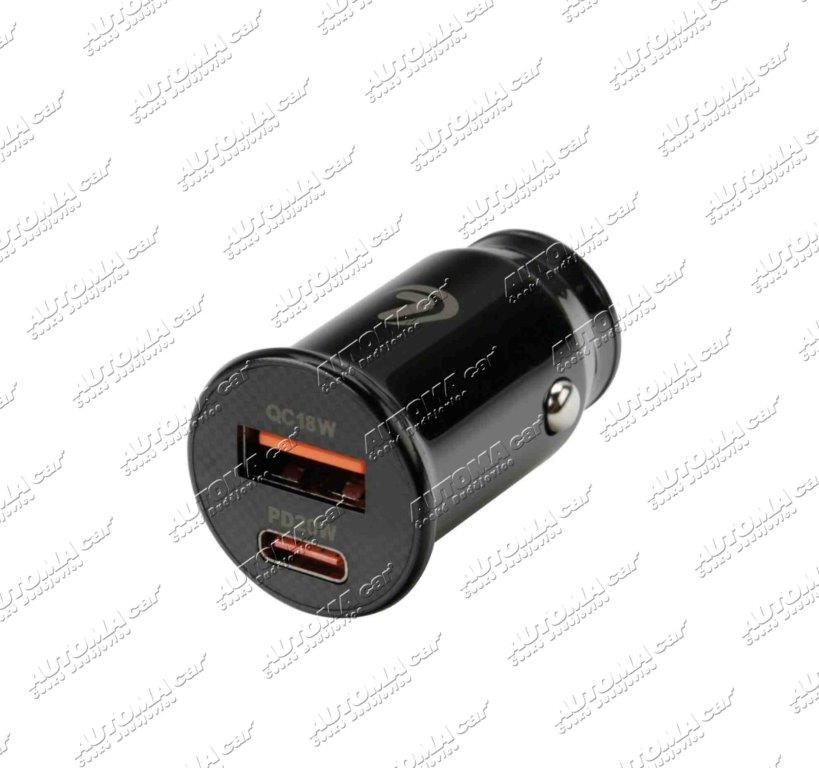 Zástrčka zapalovače 12/24V USB + USB C 20W