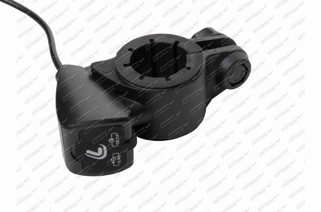 Zásuvka 2xUSB 12/24V - 5V 5,4A voděodolná IP66 na řídítka s kabelem 150cm