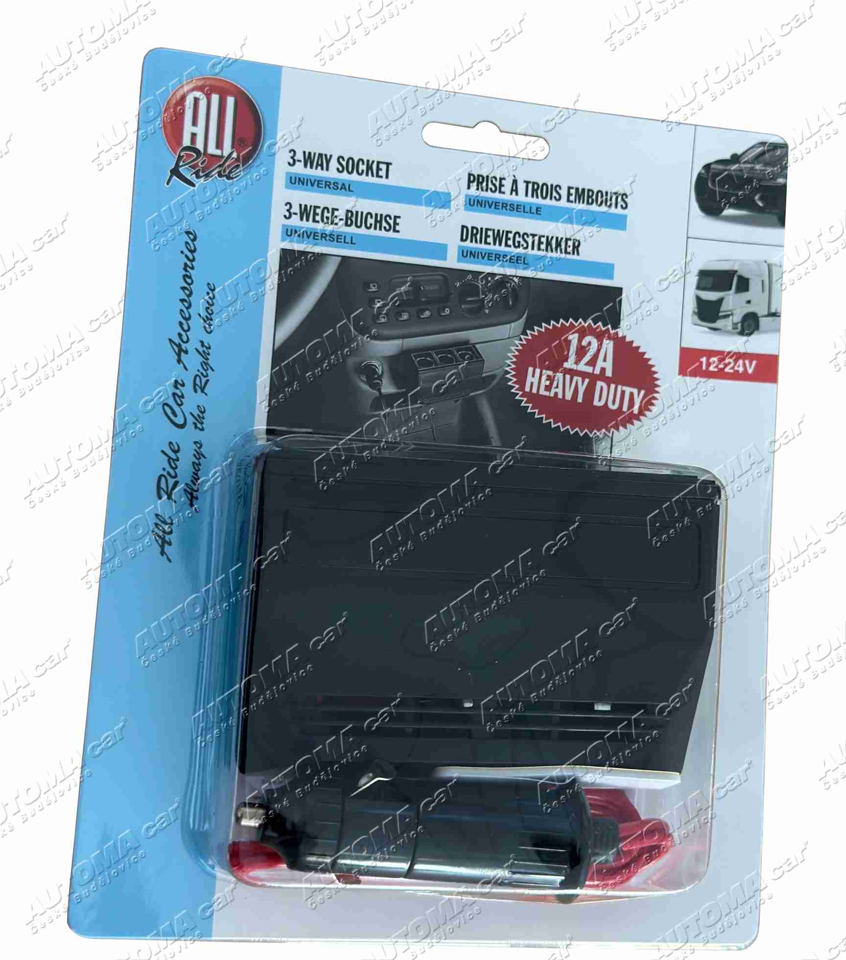 Roztrojka zásuvky 12/24V max.12A