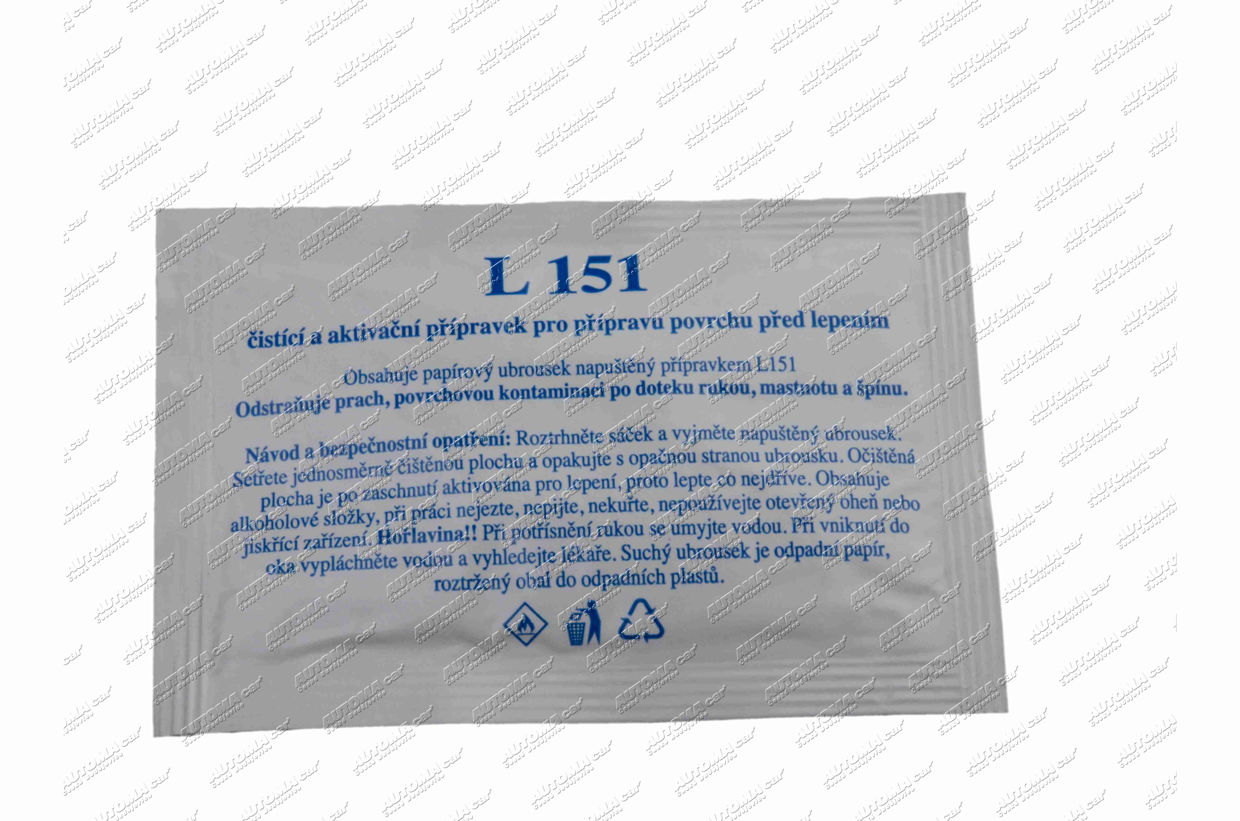 Ubrousek čistící vlhčený L 151