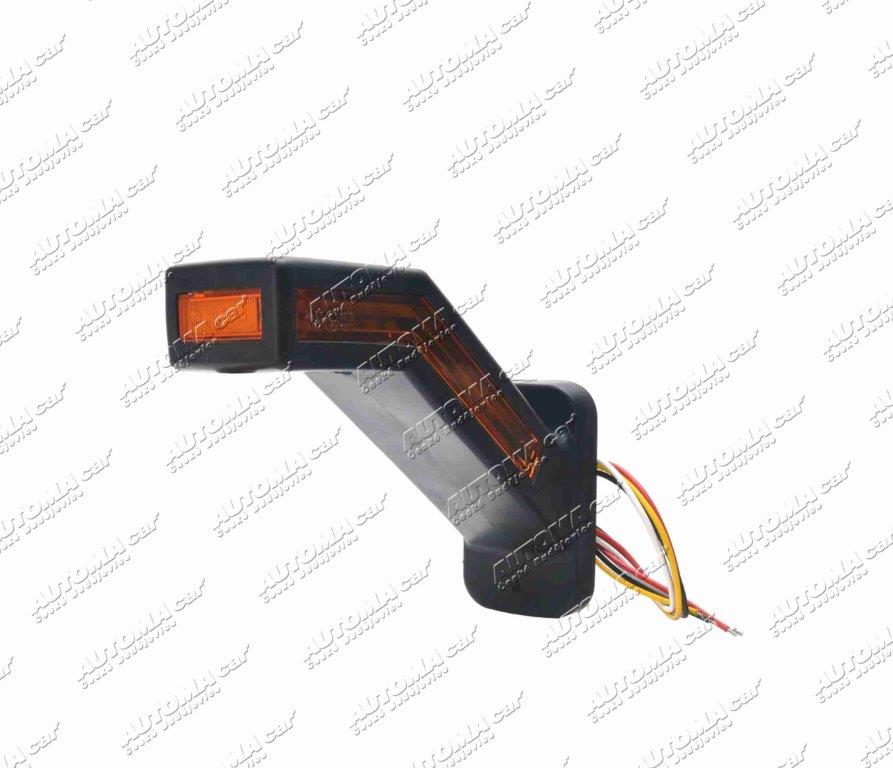 Svítilna červeno/bílo/oranžová LED 12/24V s brzdovým světlem a dynamickou směrovkou levá WAŠ