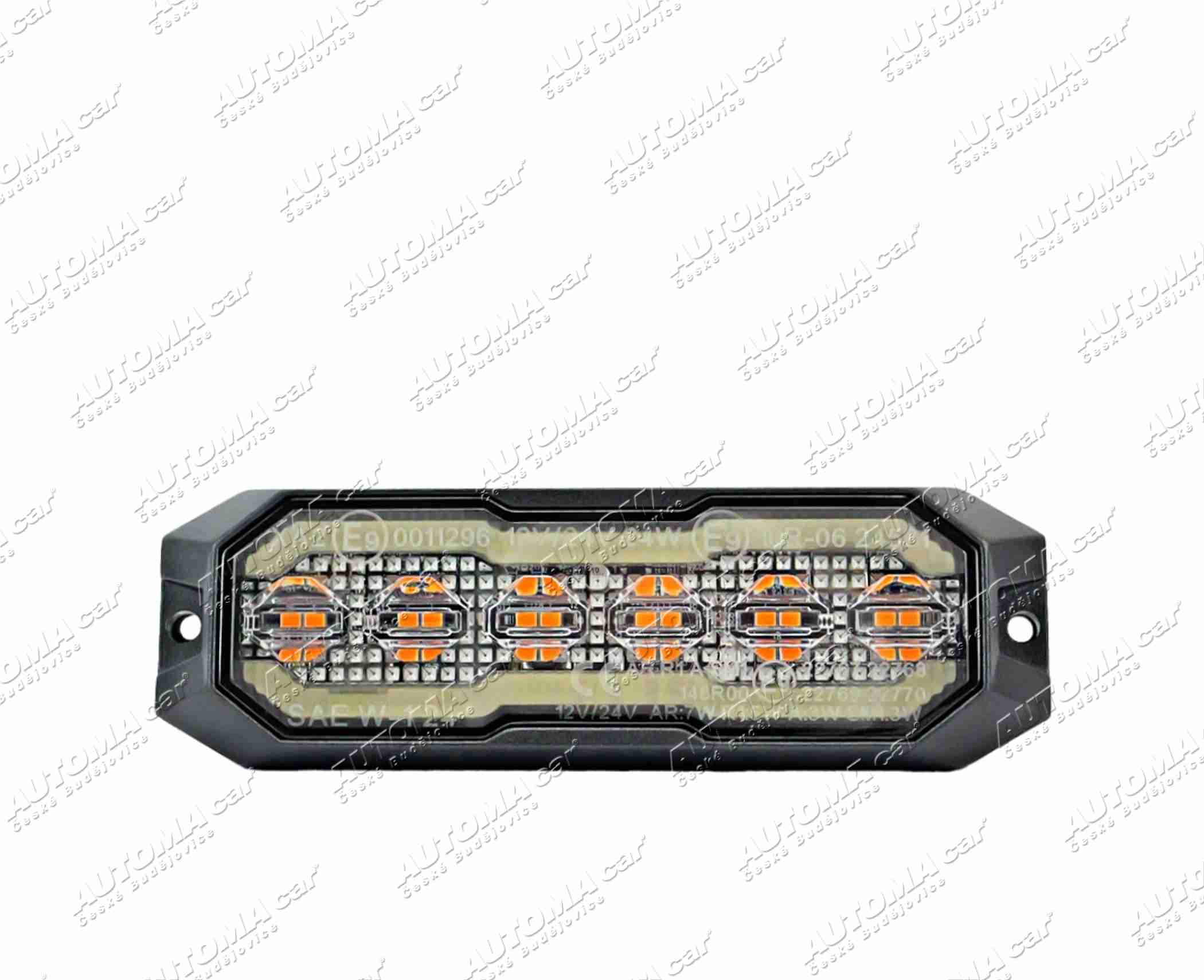 Svítilna výstražná LED 12/24V oranžová s pozičním světlem