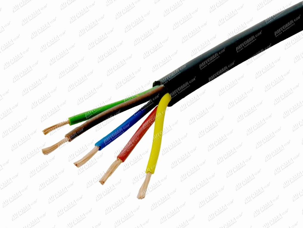 Kabel 5 žilový 5x1mm² barevně rozlišený 