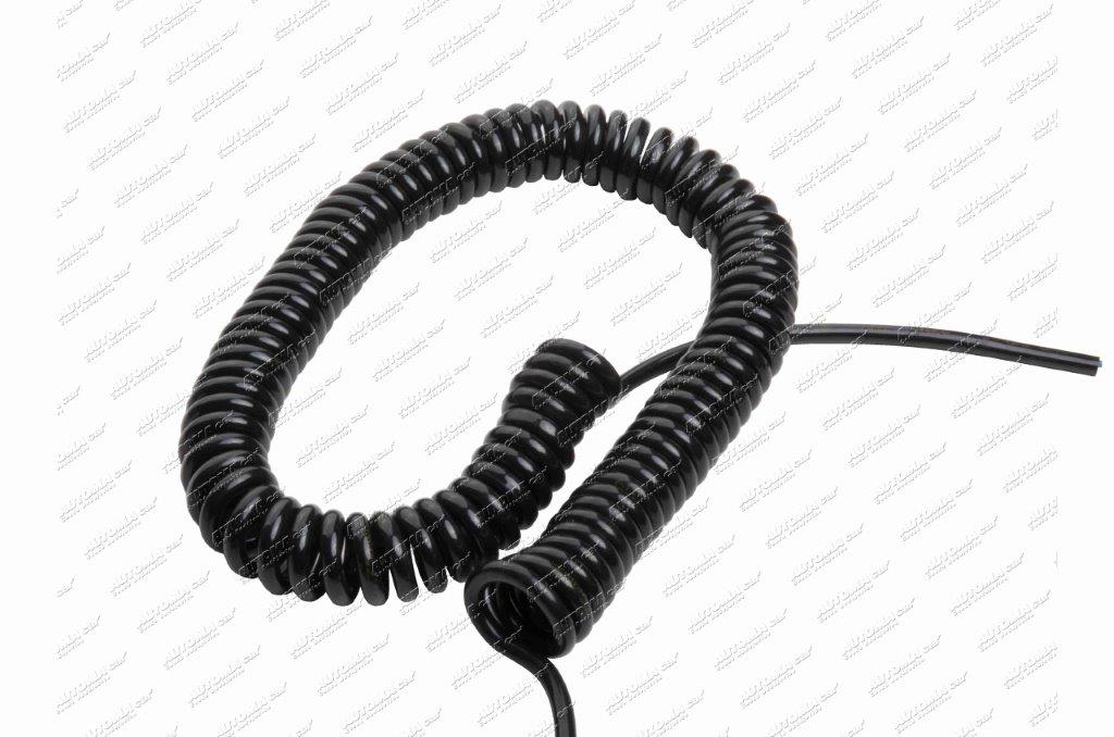 Kabel spirálový 2 žilový 2x0,75mm² bez koncovek 5,5m