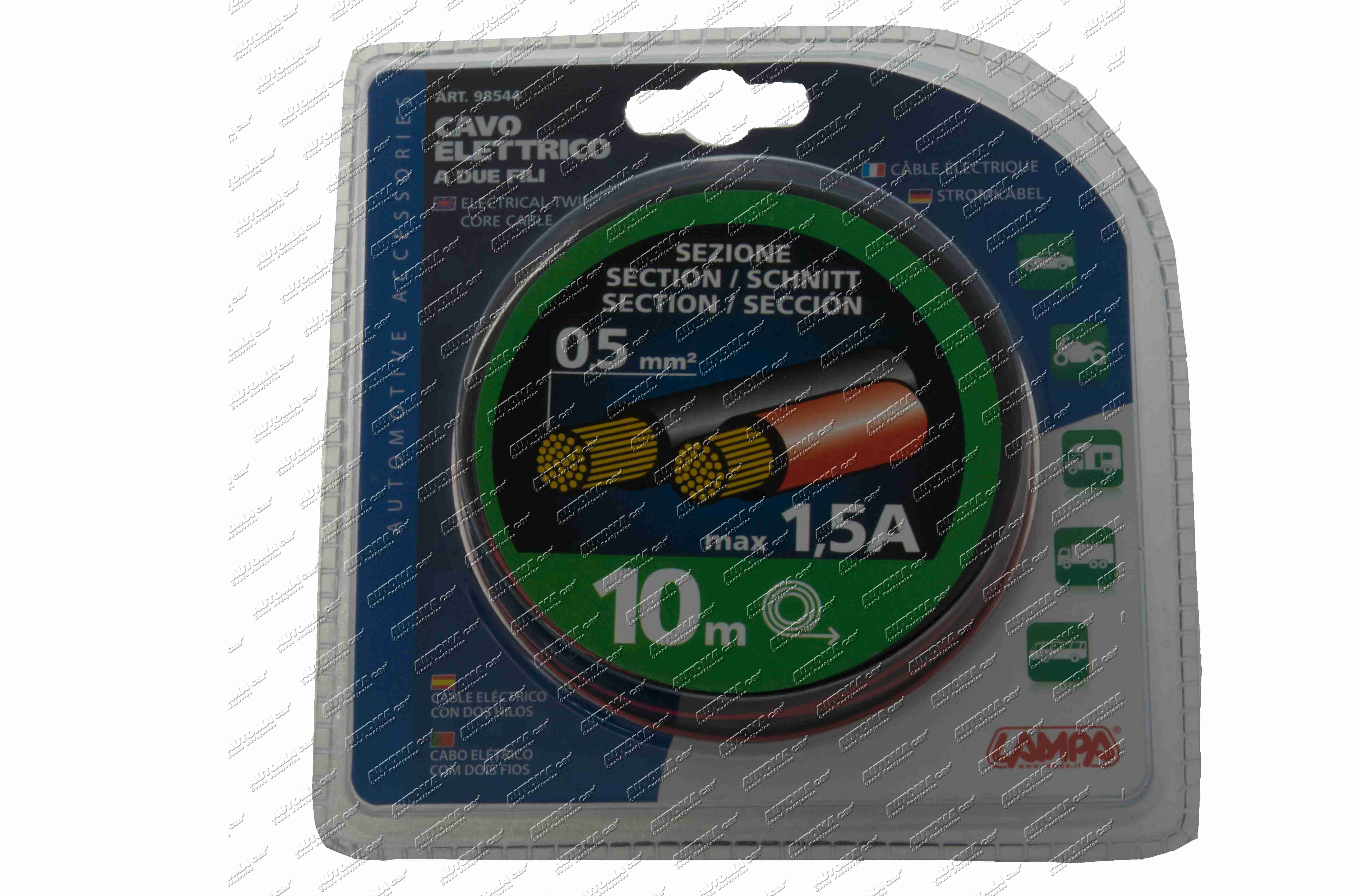 Kabel 2 žilový CYA 2x0,5mm² dvojlinka balení 10m 1,5A max