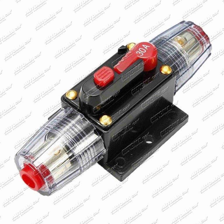 Jistič proudový 24V 30A v pojistkovém pouzdře ( pro průřez kabelu 2-30mm² )