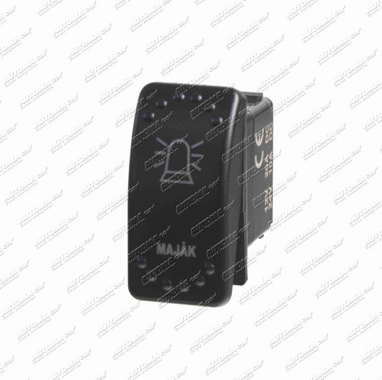 Spínač překlápěcí Rocker LED 12/24V 20/10A Maják ( mont. otvor 37x21mm )