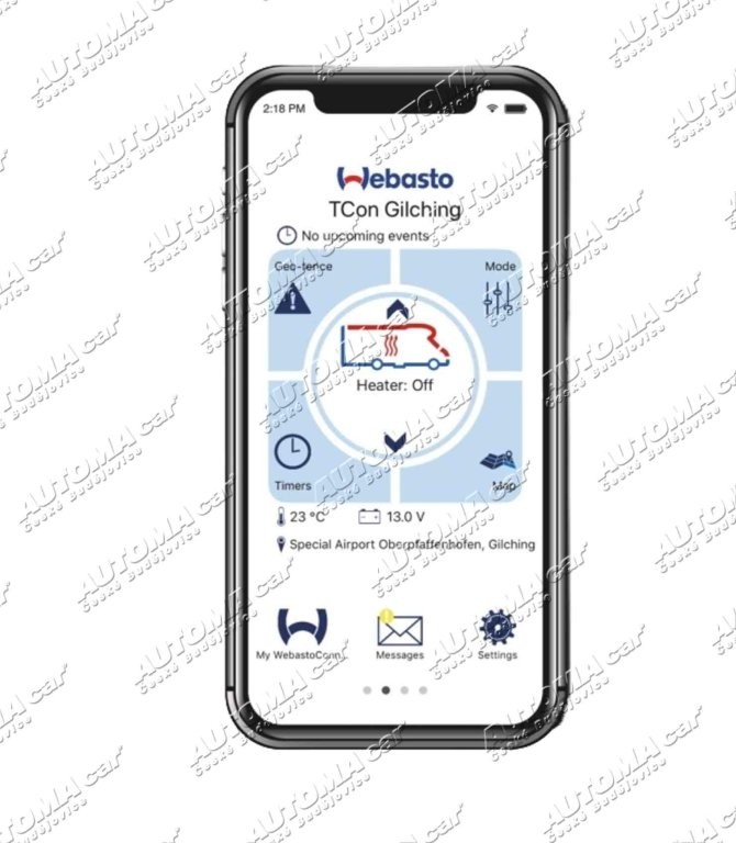 Ovládání topení Webasto ThermoConnect