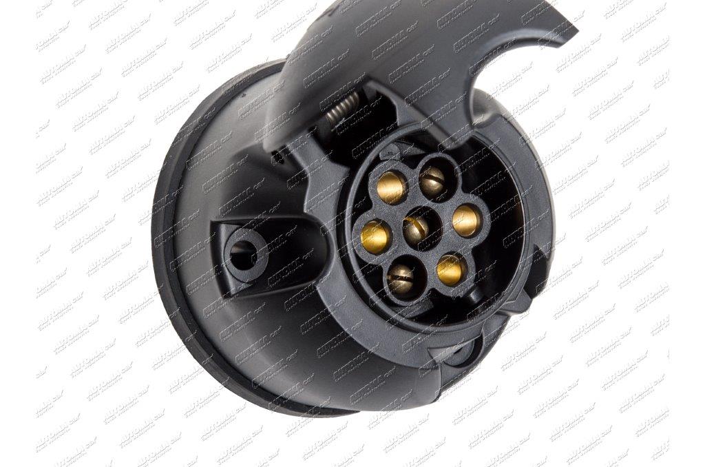 Zásuvka 7-pól 12V plastová s vypínáním mlhového světla