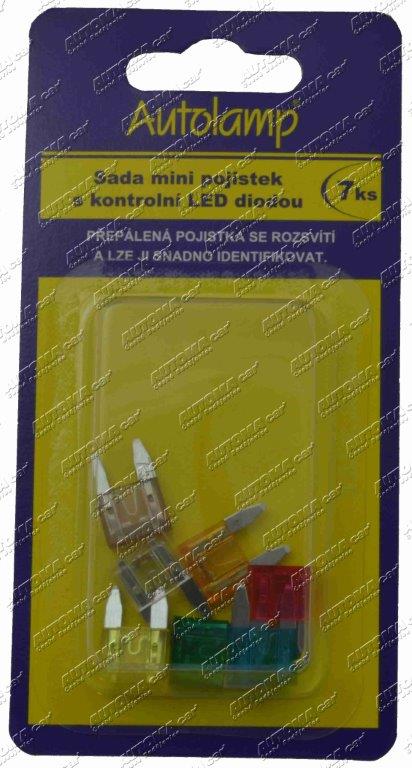 Pojistka nožová MINI LED 5-30A sada v blistru