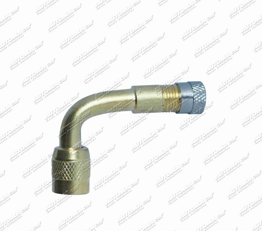 Prodloužení ventilku pneu kovové zahnuté 90°