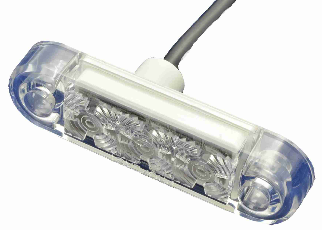 Svítilna bílá LED 24V/0,9W PRO-SLIM s kabelem