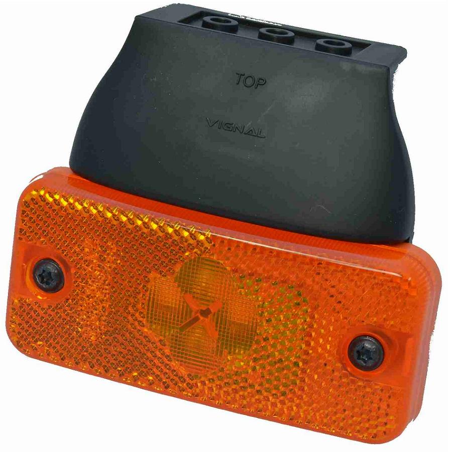 Svítilna oranž.LED 24V s držákem