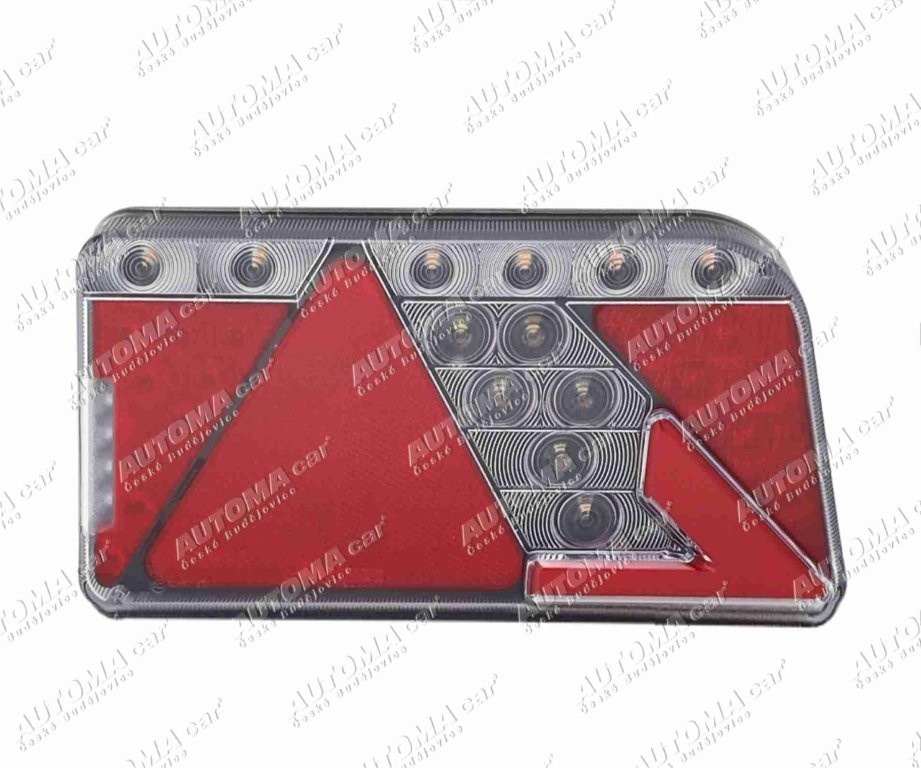 Svítilna koncová LED 12/24V AGADOS pravá s SPZ s 6. pólovým konektorem