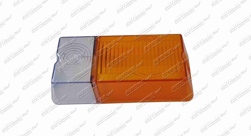 Sklo svítilny bílo/oranžové menší