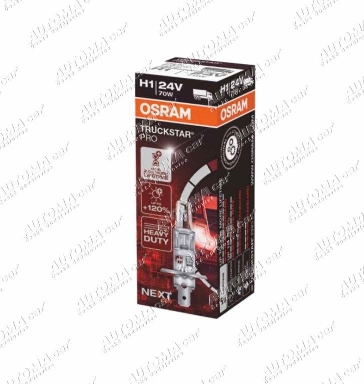 Žárovka 24V/H1 70W TRUCKSTAR PRO o 120% více světla, 2,5x delší životnost, otřesuvzdorná