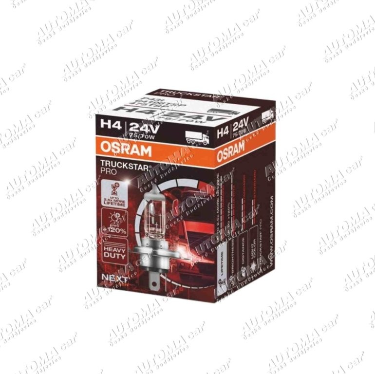 Žárovka 24V/H4 70/75W TRUCKSTAR PRO o 120% více světla, 2,5x delší životnost, otřesuvzdorná