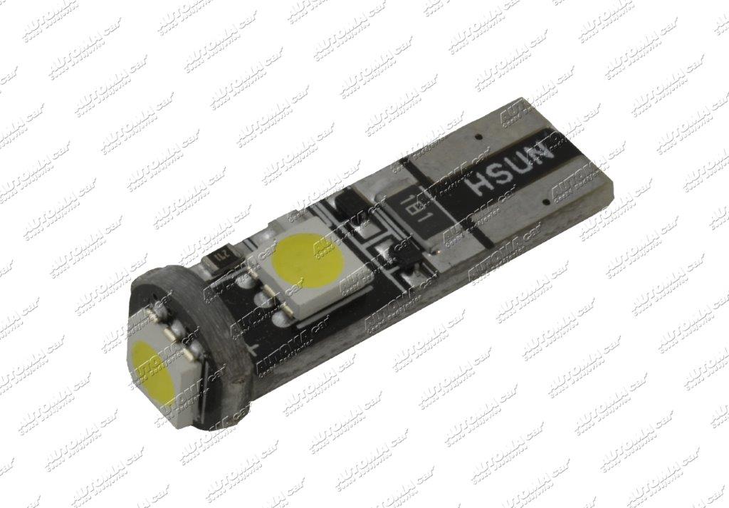 Žárovka LED 12V T10 3LED/SMD bílá Can-bus