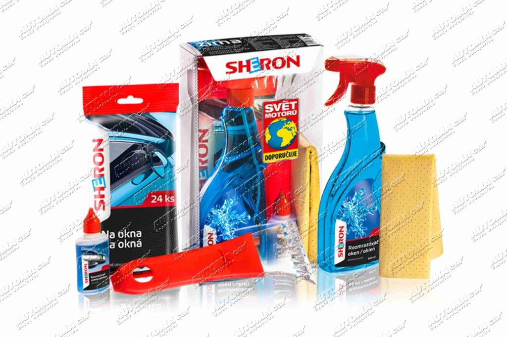 Kosmetika dárková zimní sada (rozmrazovač oken + zámků, škrabka, ubrousky na okna, jelenice syn.)