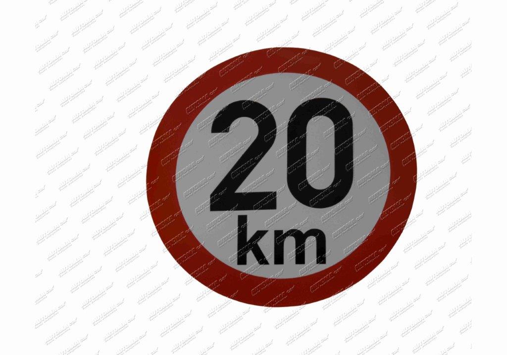Rychlost 20km samolepící Ø 20cm