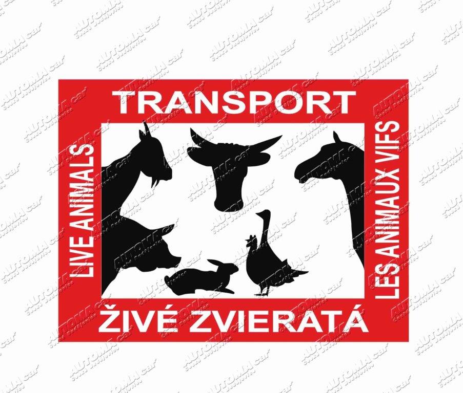 Tabule přeprava zvířat 300x400mm 