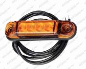 Svítilna poziční LED 12/24V oranžová 77,5 x 18,5mm Horpol