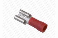 Konektor dutinka 6,3mm červená izolovaná  /0,5-1,5mm²/ 