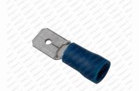 Konektor kolík 6,3mm modrý izolovaný /1,0-2,5mm²/