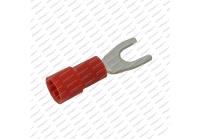 Konektor vidlice červený izolovaný 4,3mm / 0,5-1,5mm²/