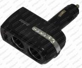 Rozdvojka zásuvky 12V/24V+ USB polohovatelná max.10A