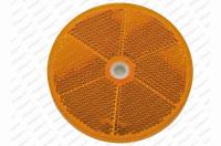 Odrazka oranžová 80mm samolepící s otvorem