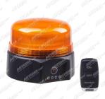 Maják oranžový LED magnet aku včetně kabelu USB / USB-C s dálkovým ovláním