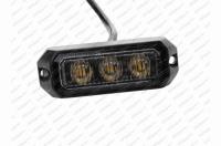 Svítilna výstražná LED 12/24V oranžová 3x3W 80x28mm