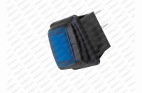 Spínač překlápěcí LED voděodolný 12/24V 10A hranatý modrý IP65