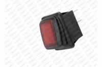 Spínač překlápěcí LED voděodolný 12/24V 10A hranatý červený IP65