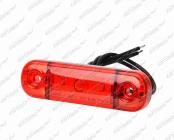 Svítilna poziční LED 12/24V červená Waš
