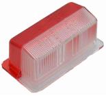 Sklo svítilny červeno/bílé