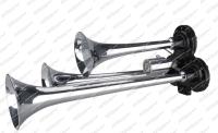 Houkačka vzduchová 12/24V chrom trojitá