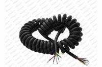 Kabel spirálový 7 žilový 6x0,75mm²+1x1mm² bez koncovek 4,5m