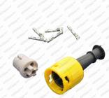 Konektor svítilny levé žlutý / 5.pólový pro 1 kabel - zásuvka