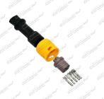 Konektor svítilny levé žlutý / 5.pólový pro 2 kabely - zásuvka