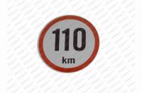 Rychlost 110km samolepící Ø 15cm
