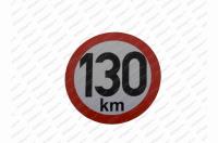 Rychlost 130km samolepící reflexní Ø 15cm