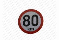 Rychlost 80km samolepící reflexní Ø 15cm