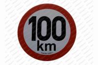 Rychlost 100km samolepící reflexní Ø 20cm