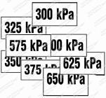 Štítek tlaku samolepící 80x40mm