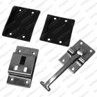 Držák dveří T - 90mm, komplet, nerez 