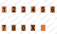 Tabule ADR - výměnná čísla sada 27ks (1-3x,2-3x,3-3x,4-2x,5-2x,6-4x,7-2x,8-3x,0-2x,X-1x, prázd.-2x)