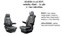 Potah sedačky Scania od 2013 i 2017  různé sedačky manšestrová látka
