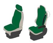 Potah sedačky MB Axor s opěrkou výprodej